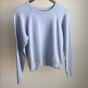 Madewell Lilac Crop Crewneck Sweatshirt